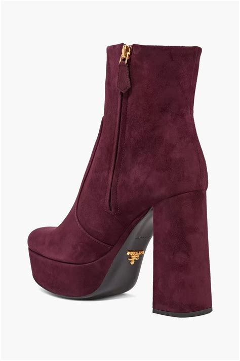 prada boots with pockets|prada suede platform ankle boots.